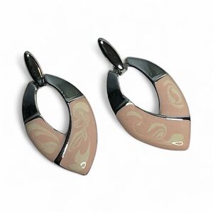 Vintage Silver and Pink Earrings